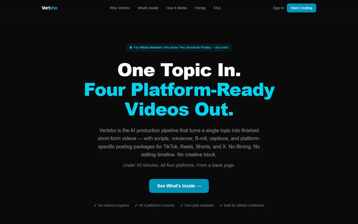 Vertsho home page